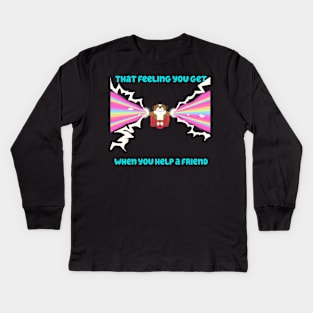 Helping a Friend Kids Long Sleeve T-Shirt